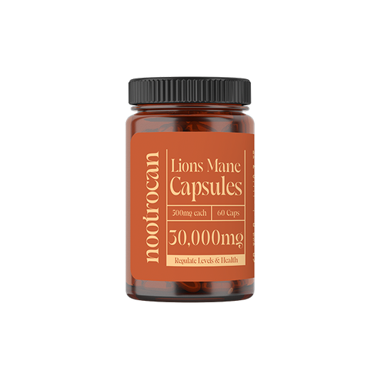 Nootrocan 30000mg Nootropic Vegan Mushroom Capsules - 60 Caps - Mushroom Type: Lion's Mane