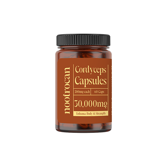 Nootrocan 30000mg Nootropic Vegan Mushroom Capsules - 60 Caps - Mushroom Type: Cordyceps