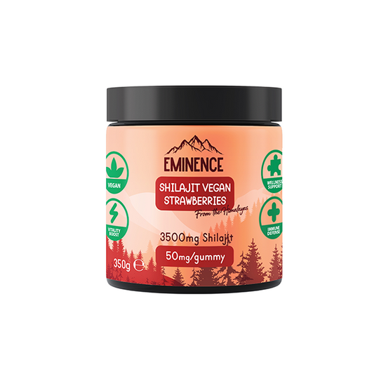 Eminence 3500mg Shilajit Vegan Gummies 350g - Flavour: Strawberries