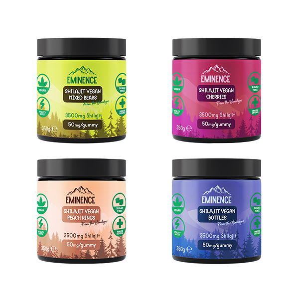 Eminence 3500mg Shilajit Vegan Gummies 350g - Flavour: Mixed Bears