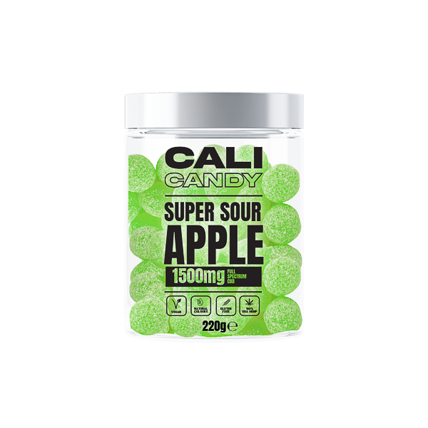 CALI CANDY MAX 1500mg Full Spectrum CBD Vegan Sweets  - 10 Flavours - Flavour: Super Sour Cherry