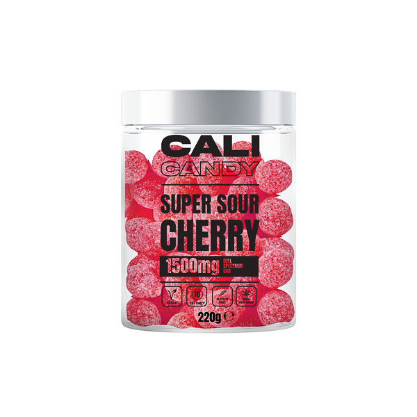 CALI CANDY MAX 1500mg Full Spectrum CBD Vegan Sweets  - 10 Flavours - Flavour: Super Sour Cherry