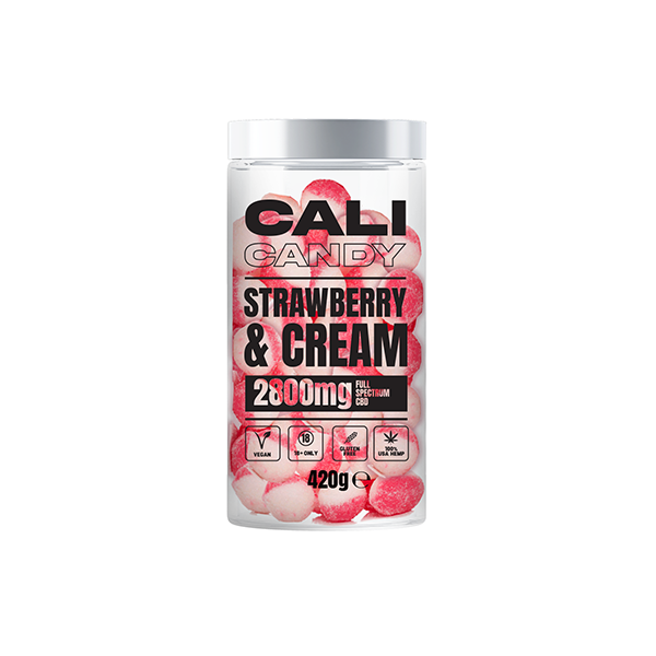 CALI CANDY MAX 2800mg Full Spectrum CBD Vegan Sweets  - 10 Flavours - Flavour: Peaches And Cream