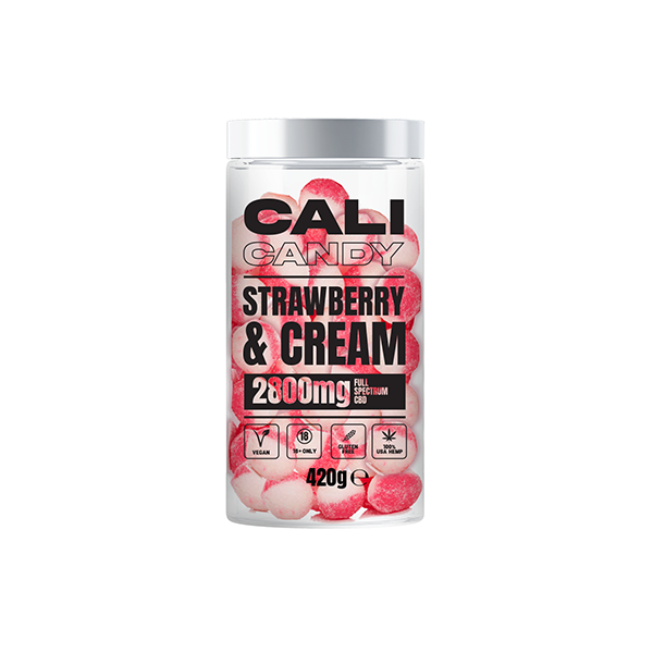 CALI CANDY MAX 2800mg Full Spectrum CBD Vegan Sweets  - 10 Flavours - Flavour: Super Sour Raspberry