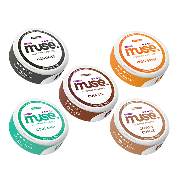 12mg Muse Original Nicotine Pouches - 20 Pouches - Flavour: Cola Ice