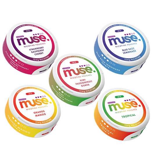 12mg Muse Nicotine Pouches - 20 Pouches - Flavour: Strawberry Raspberry Cherry