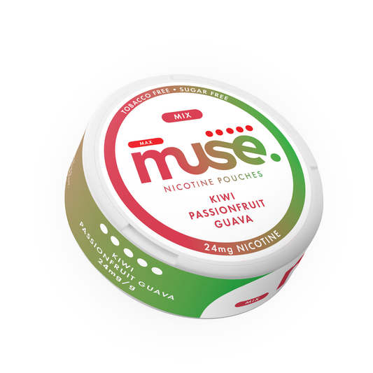 24mg Muse Nicotine Pouches - 20 Pouches - Flavour: Kiwi Passion Guava