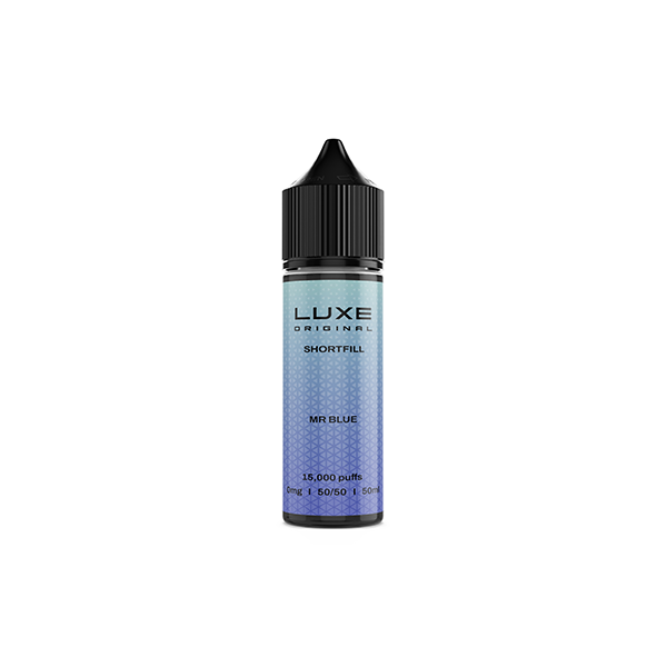 0mg LUXE Original 50ml Shortfill (50VG/50PG) - Flavour: Mr Blue