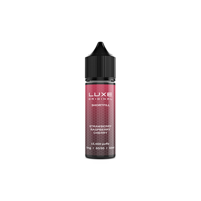 5 x 0mg LUXE Original 50ml Shortfill (50VG/50PG) - Multipack - Flavour: Blueberry Cherry Cranberry