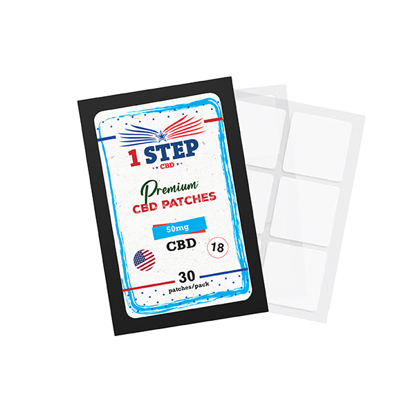 1 Step CBD 50mg CBD Patches - Quantity: 18 Patches