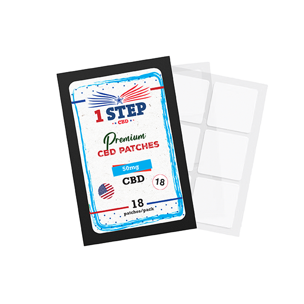 1 Step CBD 50mg CBD Patches - Quantity: 18 Patches