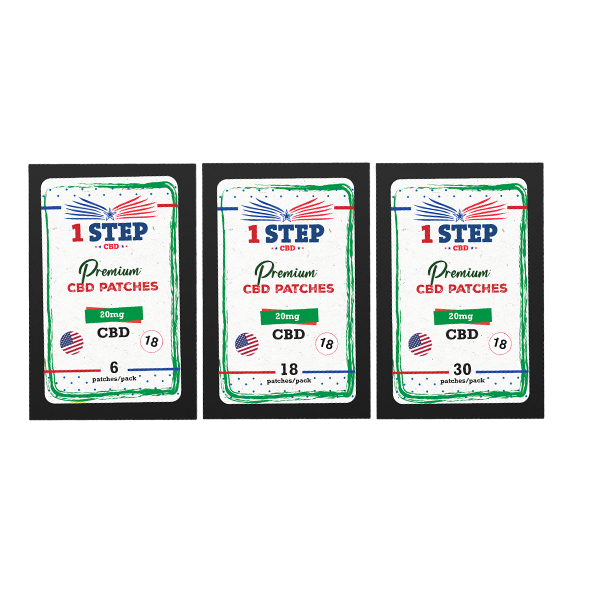 1 Step CBD 20mg CBD Patches - Quantity: 18 Patches