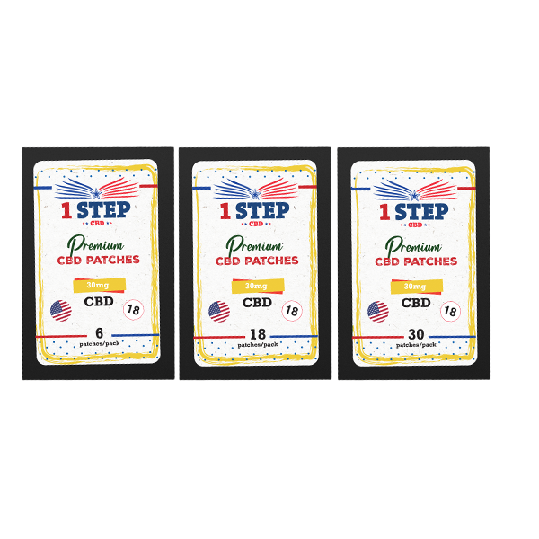 1 Step CBD 30mg CBD Patches - Quantity: 18 Patches