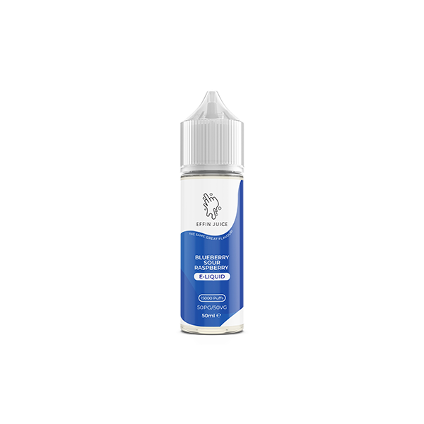 Bulk Buy 0mg EFFIN Juice 50ml Shortfill (50VG/50PG) - Multipacks (10, 25 & 50) - Flavour: Grape & Quantity: 25x