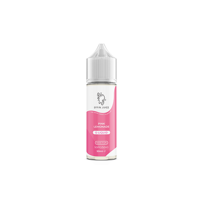 Bulk Buy 0mg EFFIN Juice 50ml Shortfill (50VG/50PG) - Multipacks (10, 25 & 50) - Stoptober Special Offer! - Flavour: Strawberry Ice & Quantity: 25x