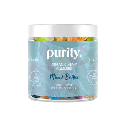 Purity 120mg Full-Spectrum CBD Vegan Gummies 150g - Gummies: Strawberry Hearts