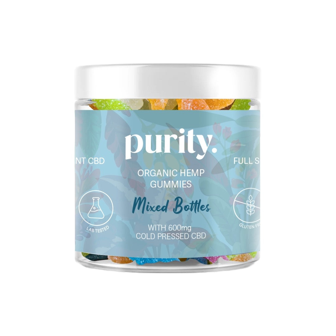 Purity 600mg Full-Spectrum CBD Vegan Gummies 150g - Gummies: Mixed Cubes