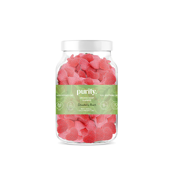 Purity 1600mg Full-Spectrum CBD Vegan Gummies 400g - Gummies: Cherries
