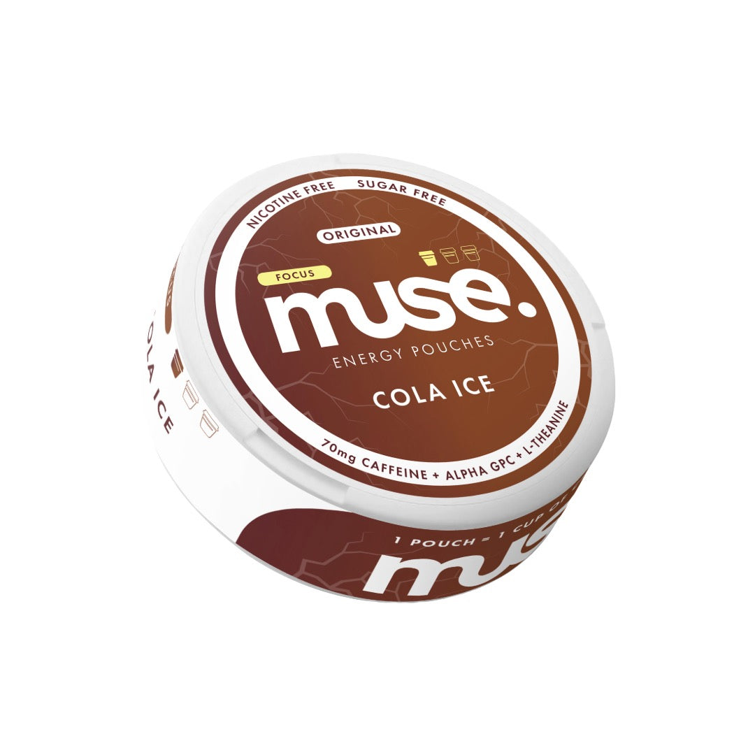 70mg Muse Focus Energy Pouches (UK Made) - 20 Pouches - Flavour: Orange Mango