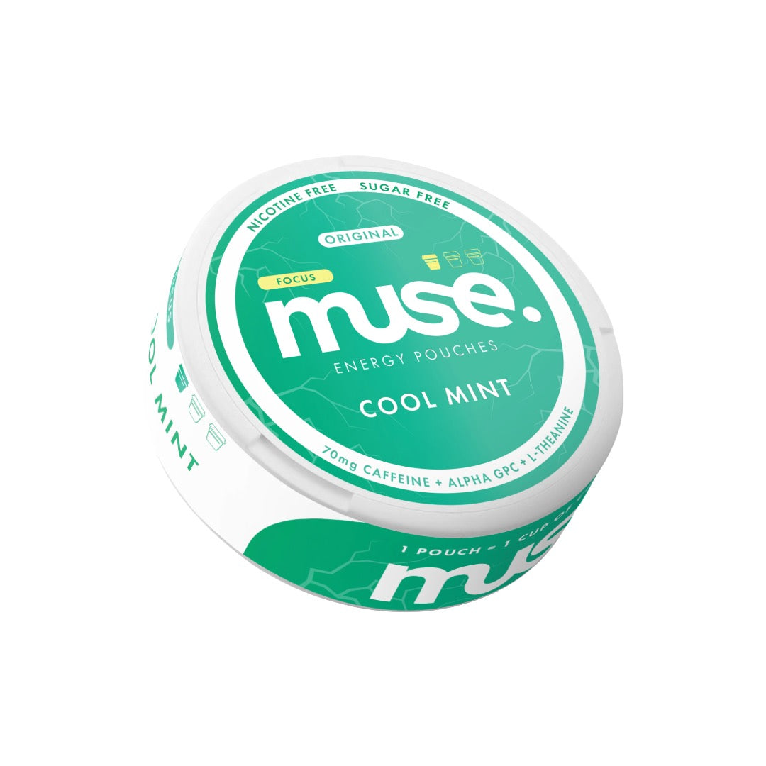 70mg Muse Focus Energy Pouches (UK Made) - 20 Pouches - Flavour: Orange Mango