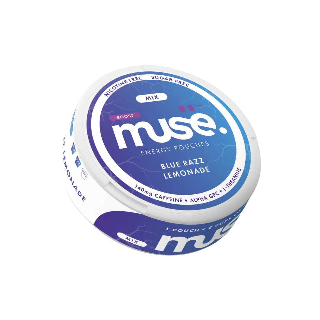 140mg Muse Boost Energy Pouches (UK Made) - 20 Pouches - Flavour: Strawberry Raspberry Cherry