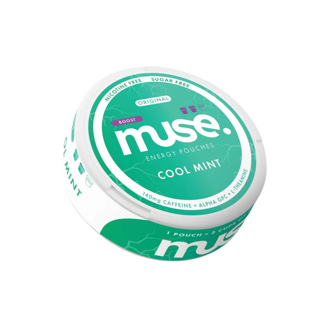 140mg Muse Boost Energy Pouches (UK Made) - 20 Pouches - Flavour: Orange Mango