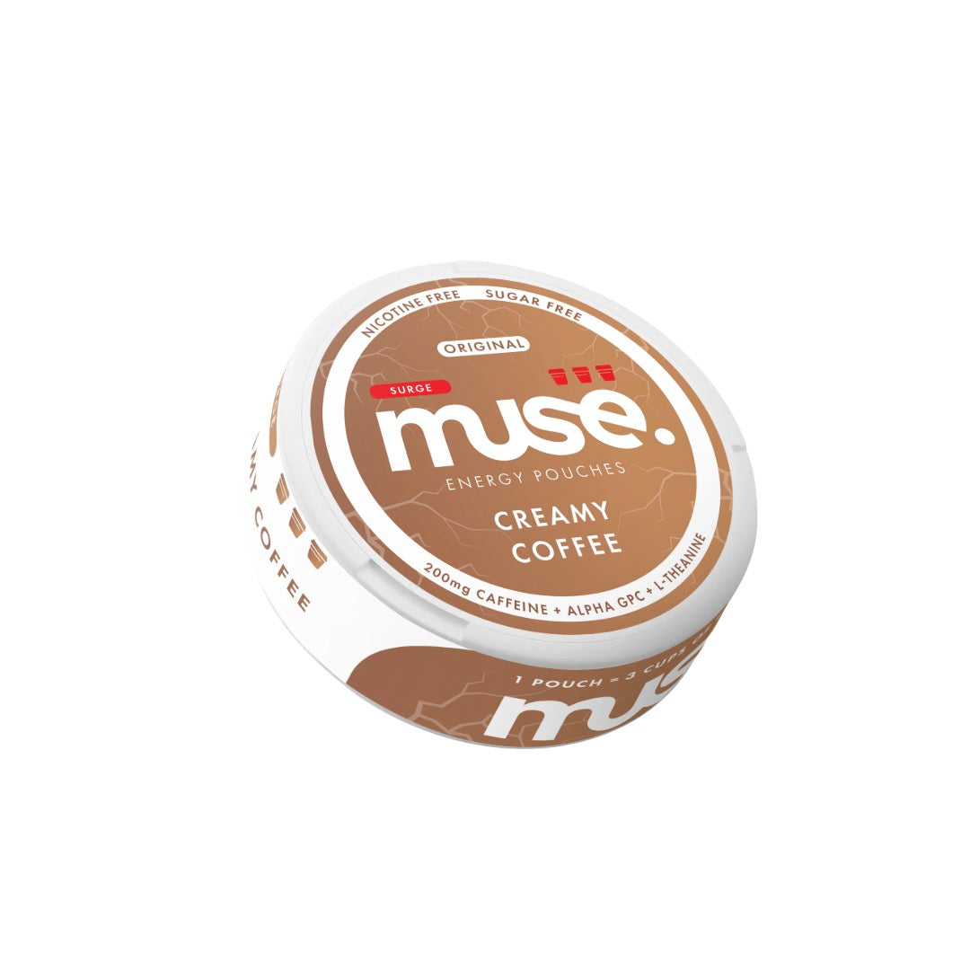 200mg Muse Surge Energy Pouches (UK Made) - 20 Pouches - Flavour: Creamy Coffee