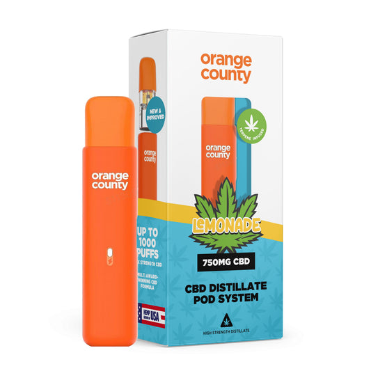 Orange County CBD - Lemonade 1ml rechargeable CBD Vape Pen - (750mg)