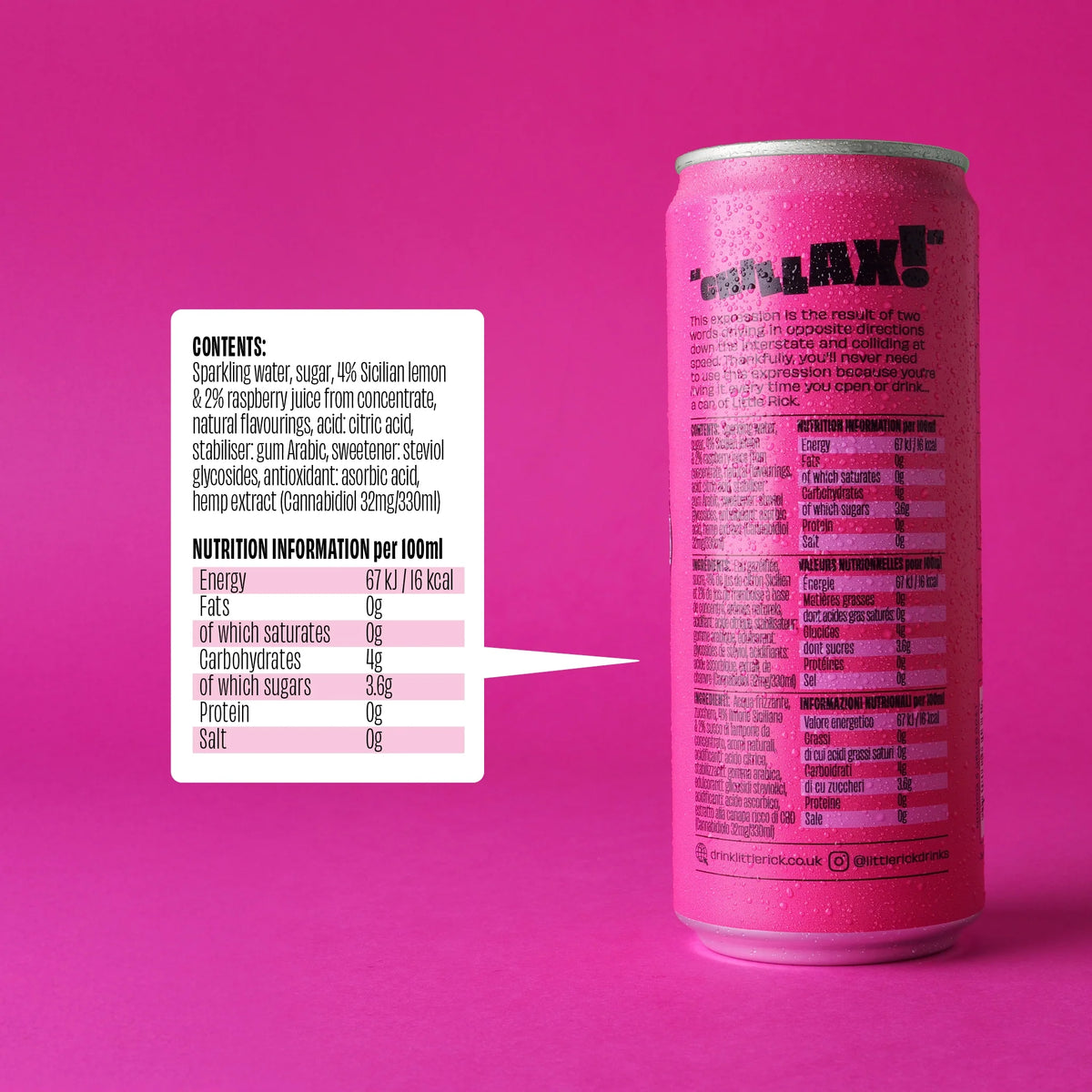 Raspberry Lemonade - CBD Drink