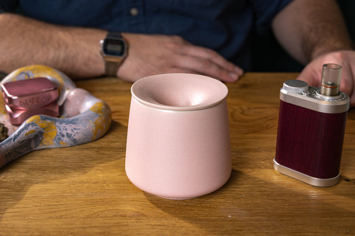 Ceramic Dry Herb Vape AVB Ashtray | Discreet Medical Cannabis Storage