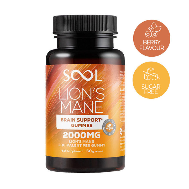 Lion's Mane Mushroom Gummies 60pcs - Berry Flavour - Brain Support