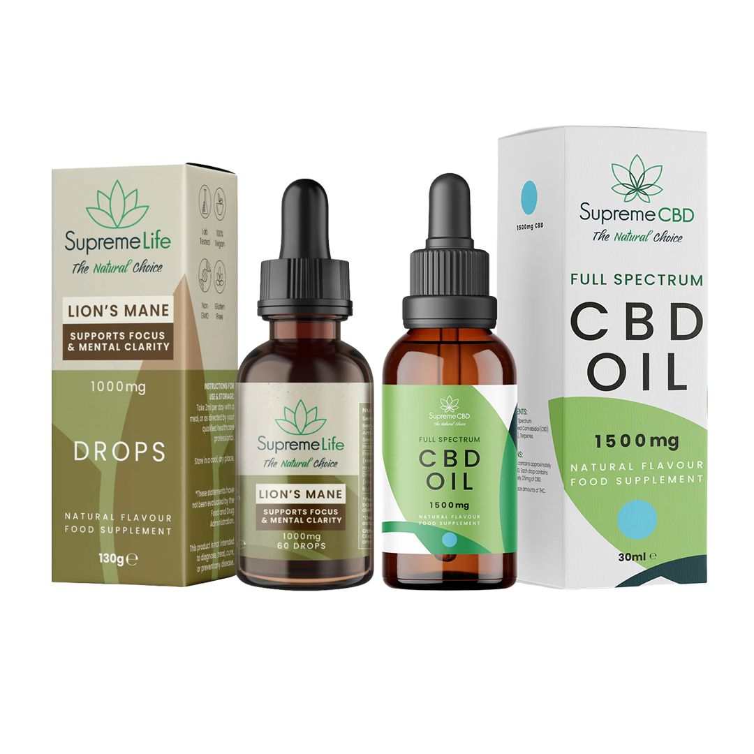 Supreme CBD -CBD Oil With FREE Lions Mane Drops