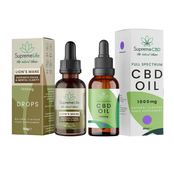 Supreme CBD -CBD Oil With FREE Lions Mane Drops