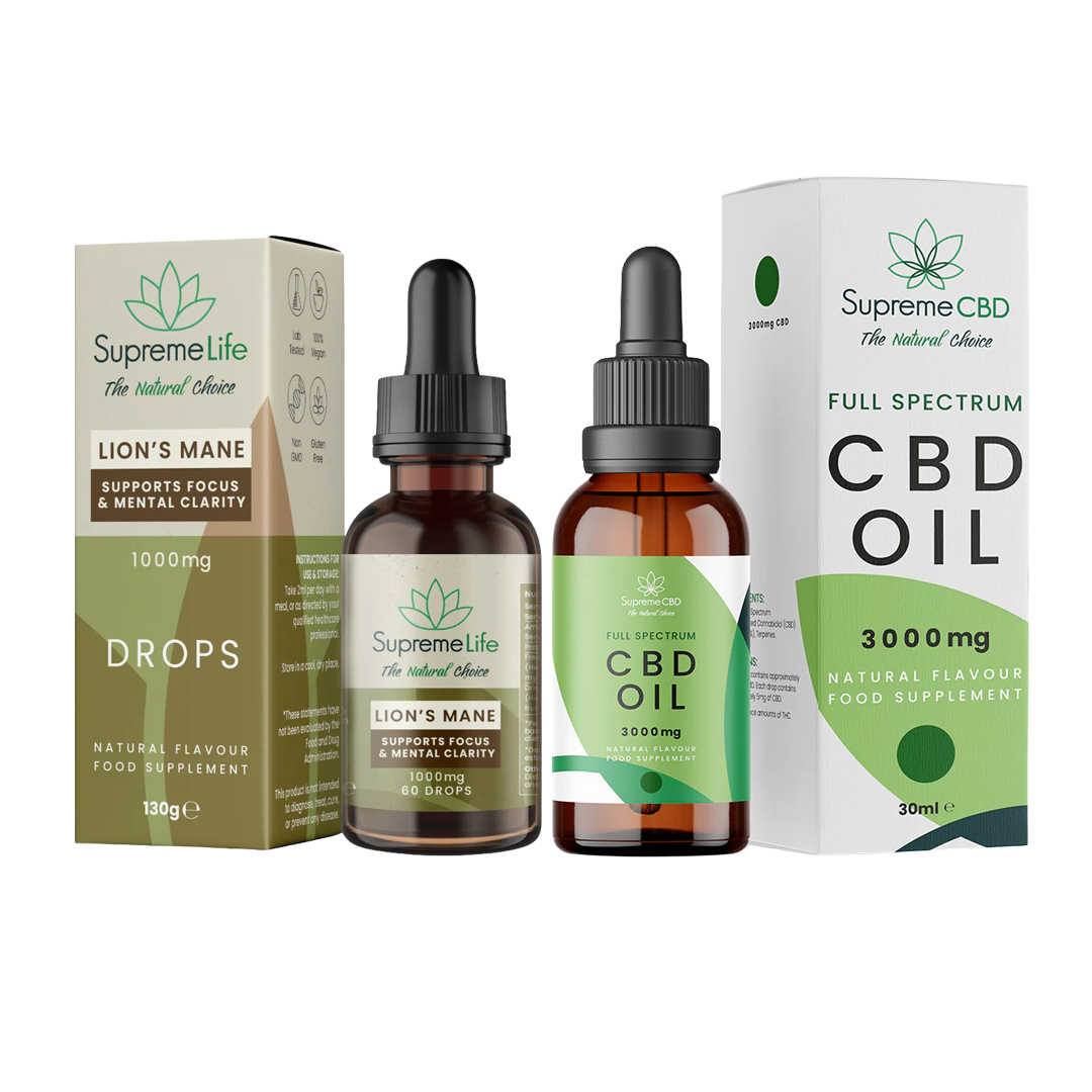 Supreme CBD -CBD Oil With FREE Lions Mane Drops