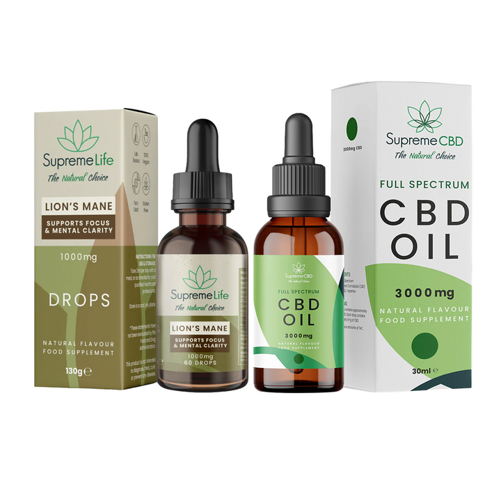 Supreme CBD -CBD Oil With FREE Lions Mane Drops