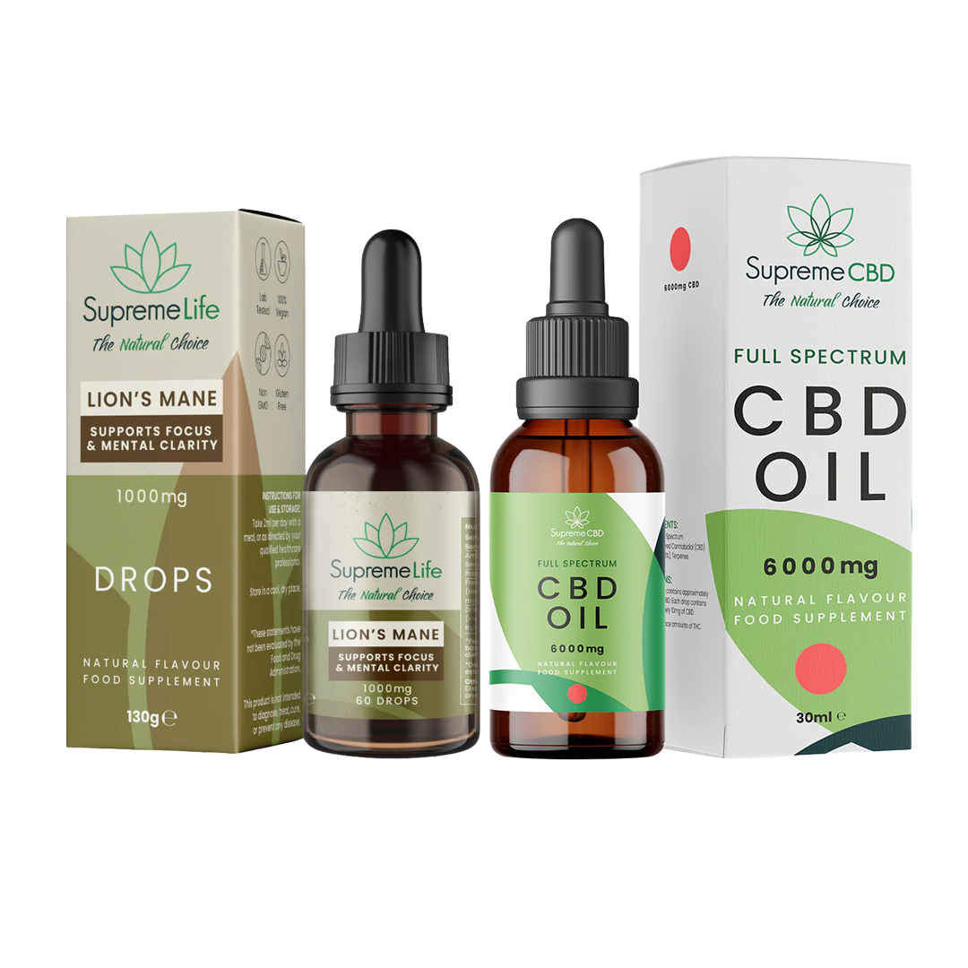 Supreme CBD -CBD Oil With FREE Lions Mane Drops