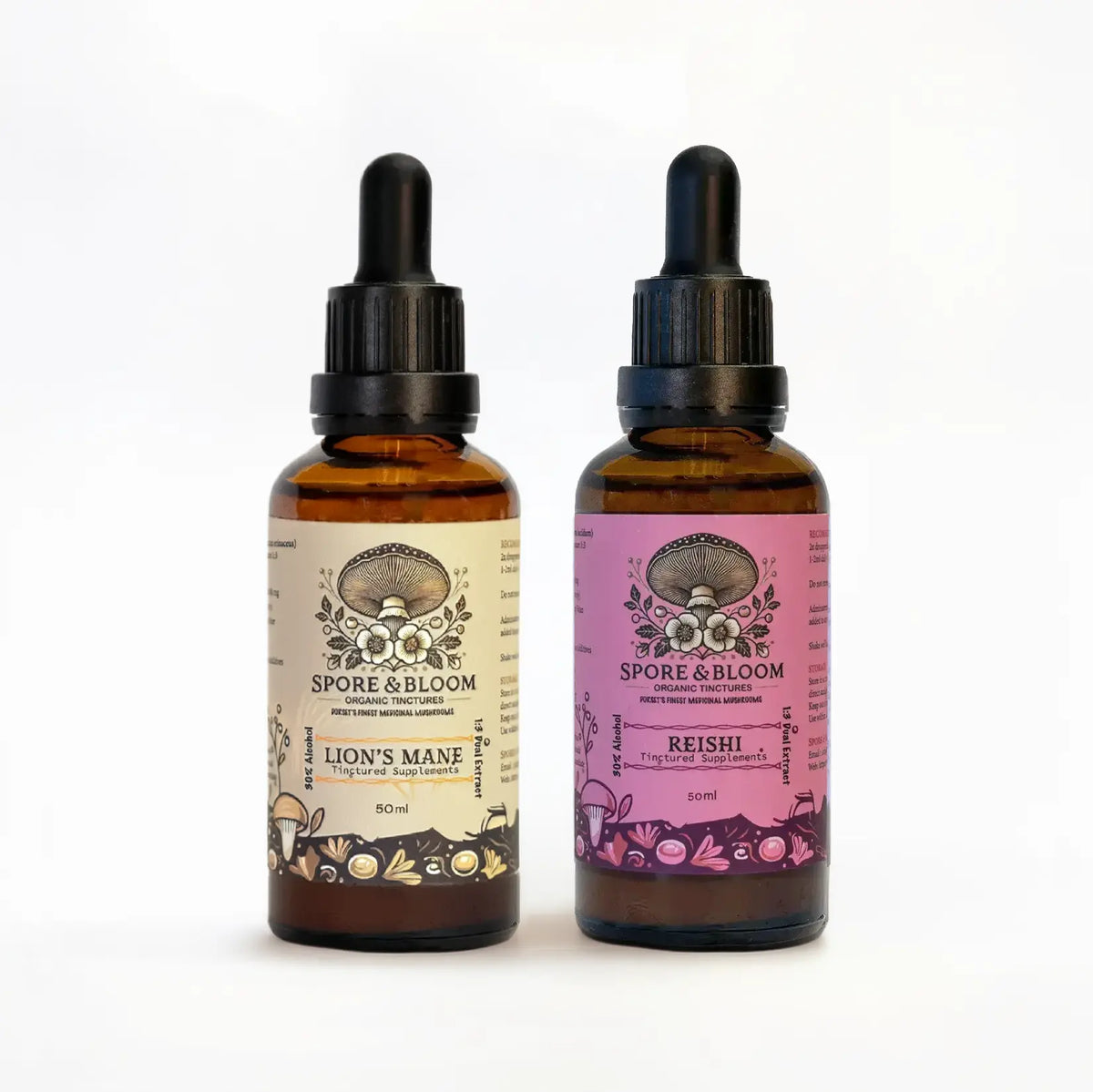 Spore & Bloom - Calm & Focus Stack – Lion’s Mane & Reishi