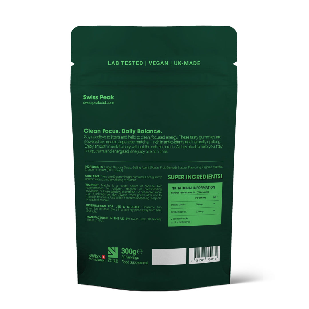 Swiss Peak Matcha Gummies | Mixed Berry Flavour