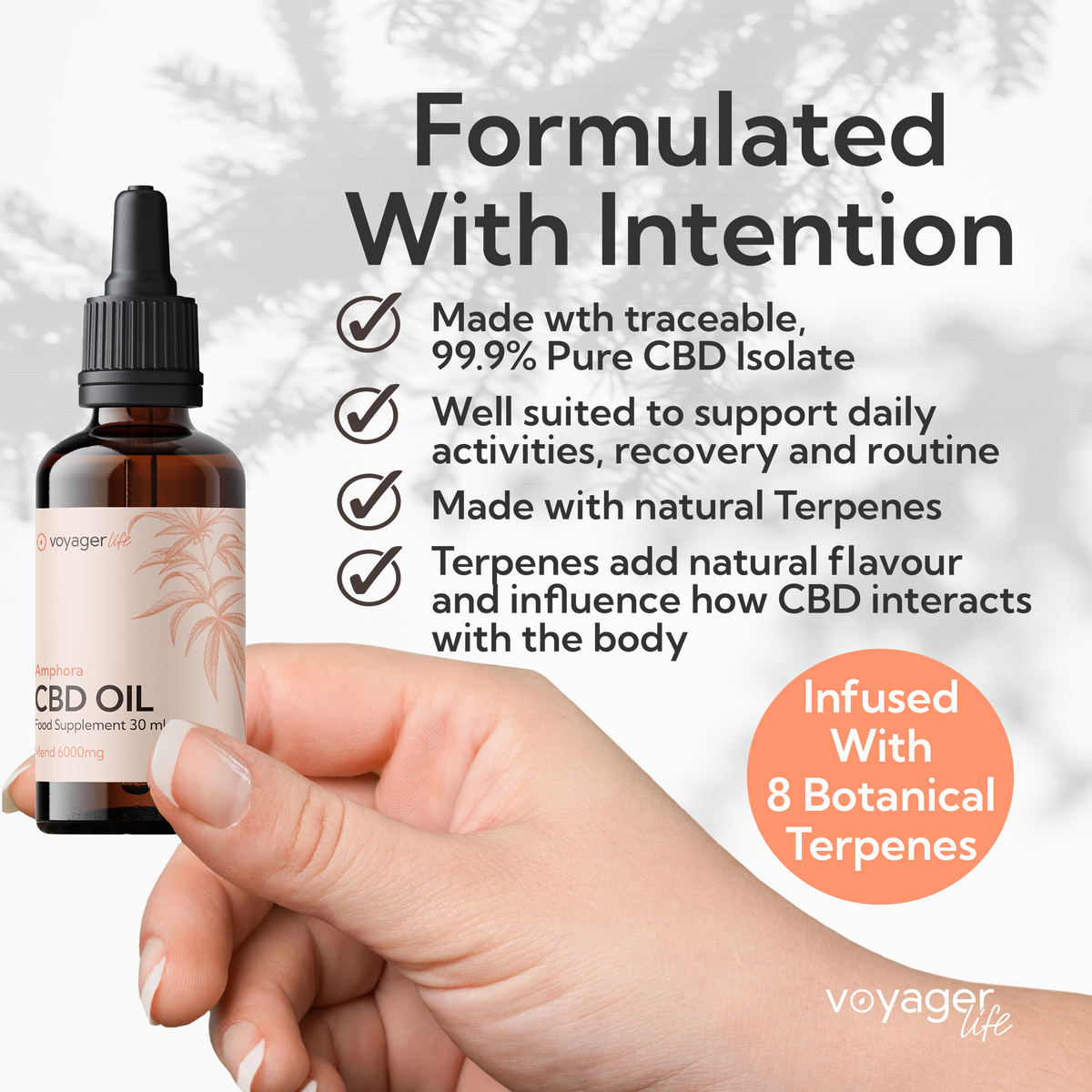 Voyager Life CBD Mend Oil 6000mg with Terpenes