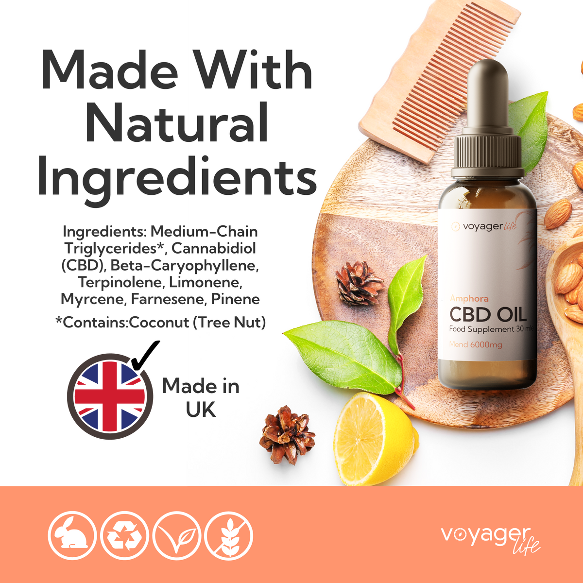 Voyager Life CBD Mend Oil 6000mg with Terpenes