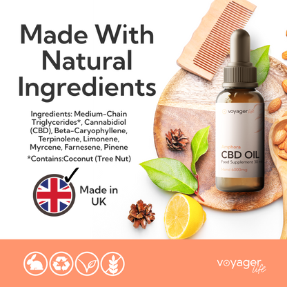 Voyager Life CBD Mend Oil 6000mg with Terpenes
