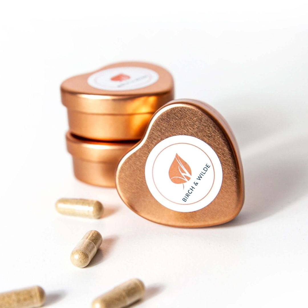 Sustainable Heart Shaped Refill Travel Tin (small) 20ml - Rose Gold