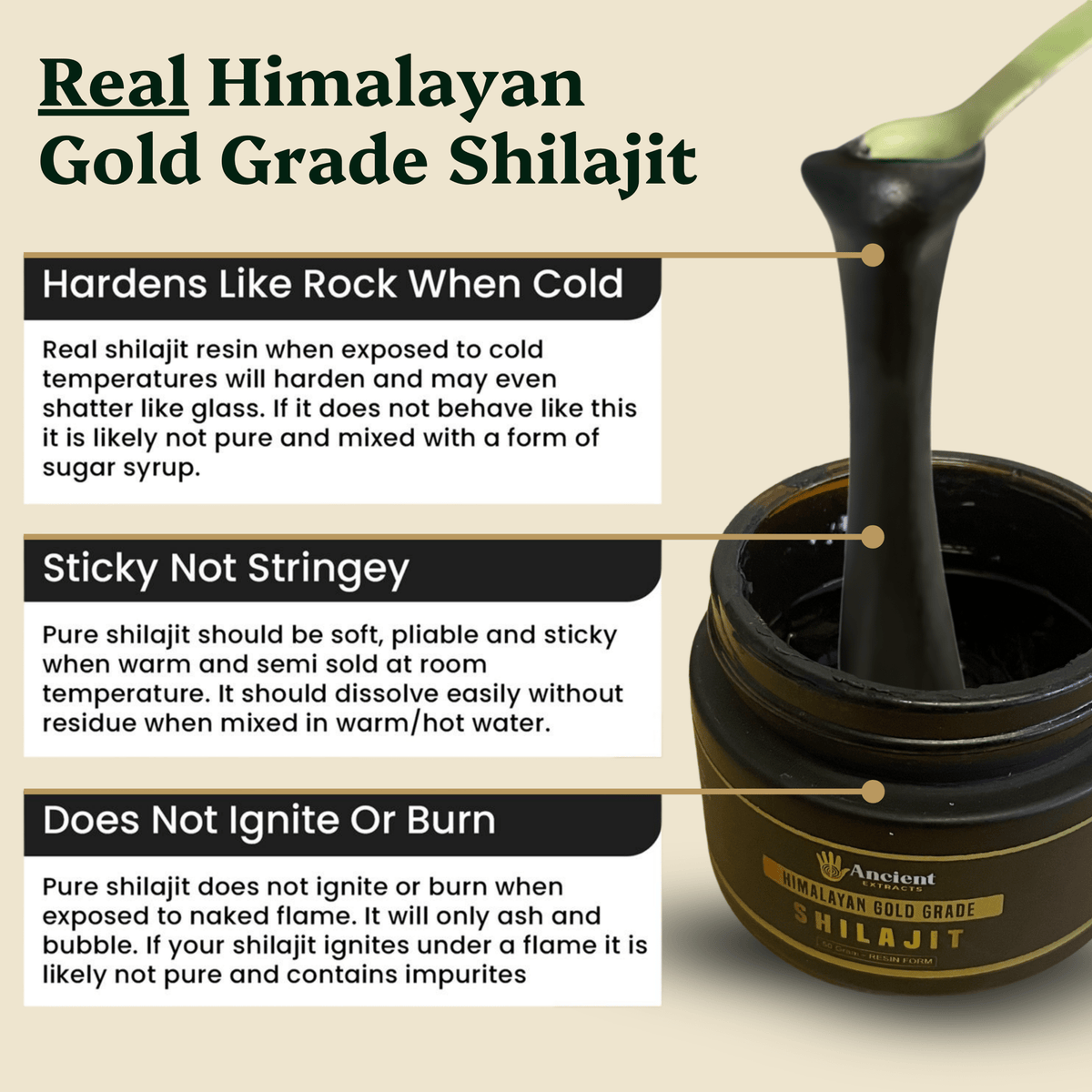 Ancient Extracts - Shilajit Resin - Himalayan Gold Grade