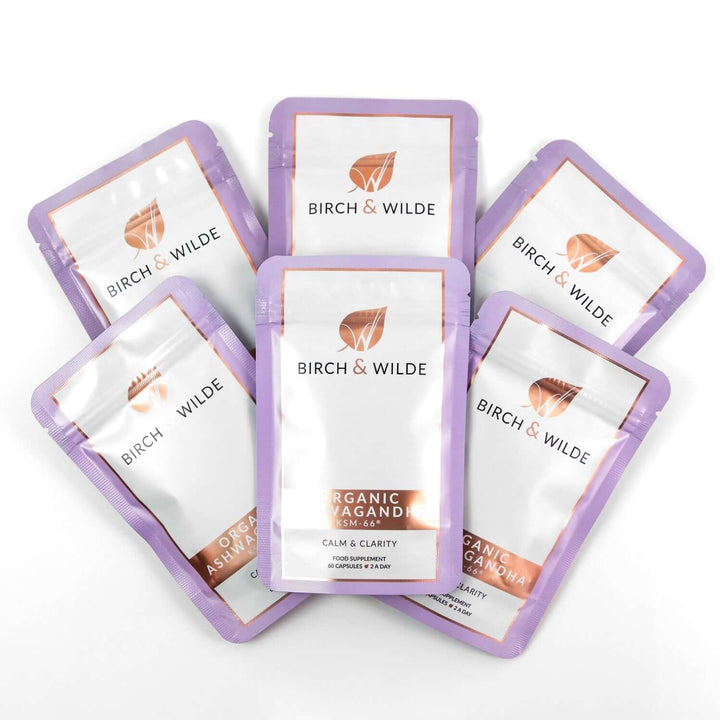 Organic Ashwagandha KSM-66 Capsules | 600mg dose | Bottle or Refill pouch
