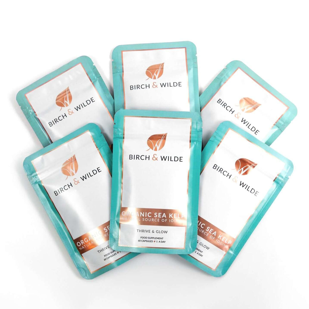 Organic Sea Kelp Supplement Capsules x 60 | Natural Iodine | 2 Month Refill Pouch