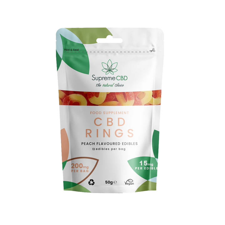 Supreme CBD - CBD Gummy Peach Rings Grab Bag (200mg)