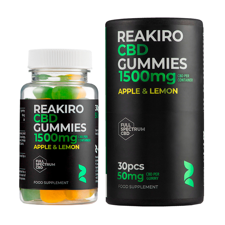 Reakiro CBD Gummies 1500mg Full-spectrum 30pcs