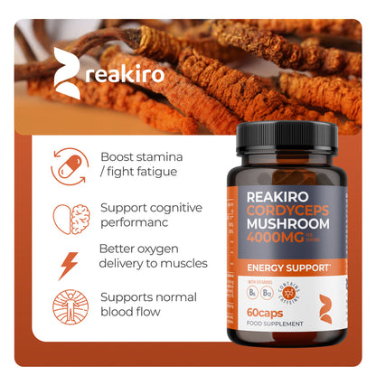 Cordyceps Mushroom Capsules 4000mg 60pcs