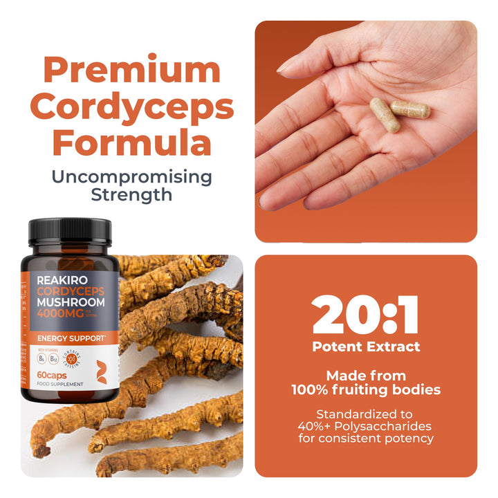 Cordyceps Mushroom Capsules 4000mg 60pcs