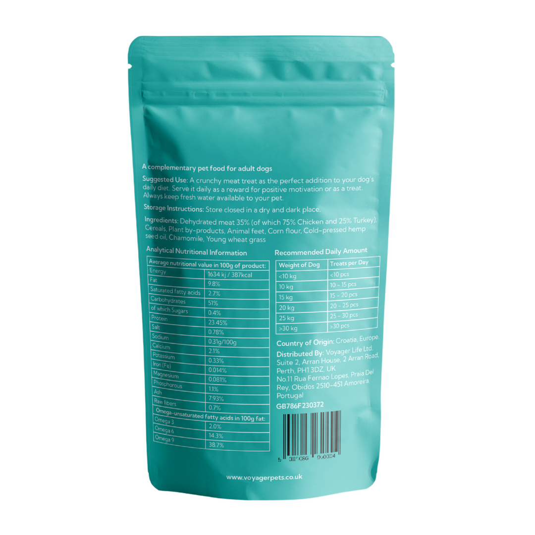 Hemp Dog Treats 100g Crunchy Chicken Flavour - Calming